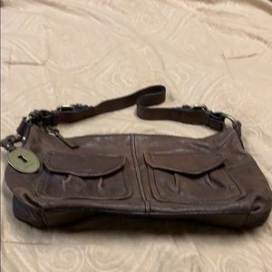 Fossil all leather bag in go with all brown